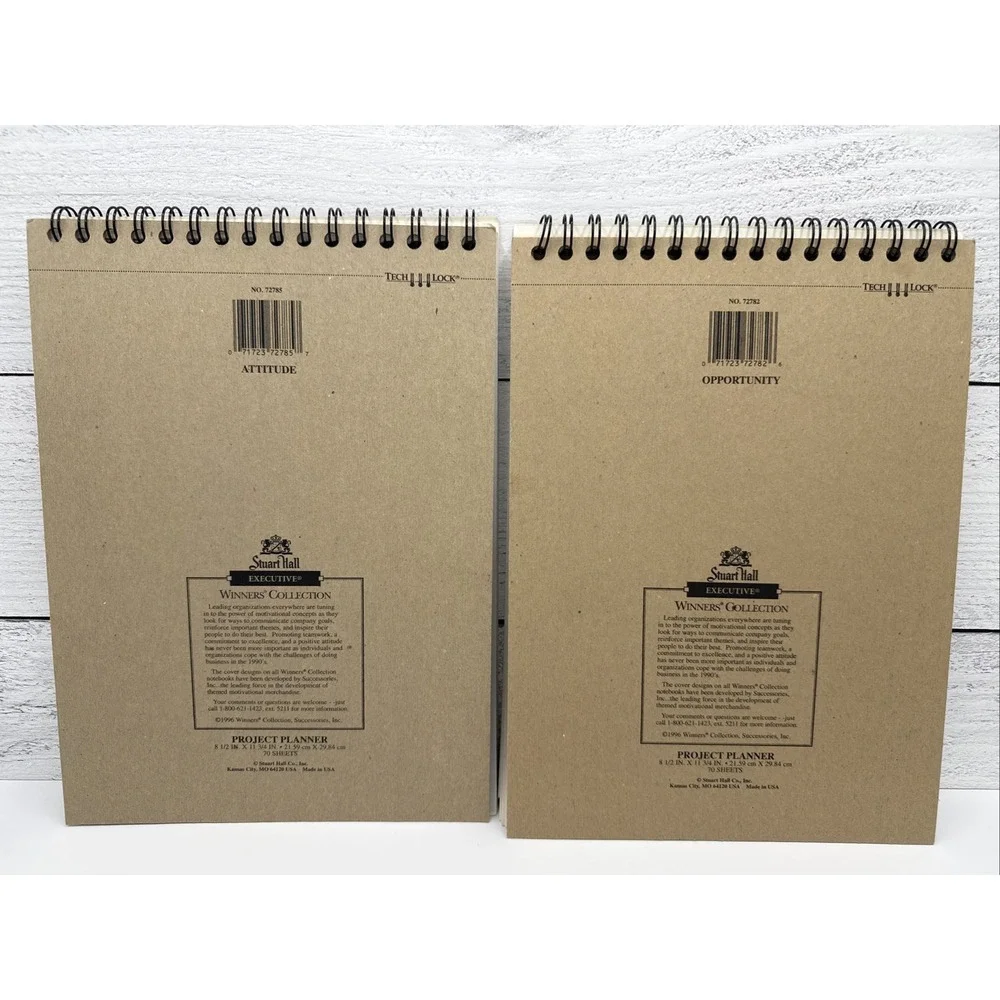2 Vtg Stuart‎ Hall Notebooks 1990s Winners Collection Project Planner Legal Pads